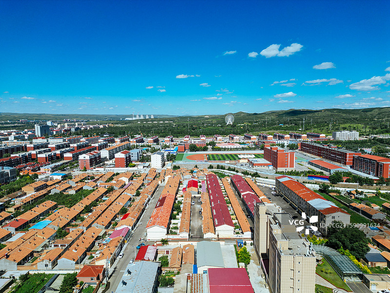 卓资县 卓资山 南窑子 龙胜路 航拍 地标图片素材