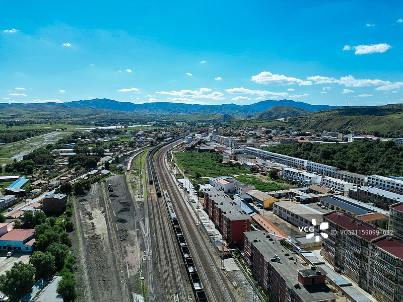 卓资县 卓资山 南窑子 龙胜路 航拍 地标图片素材