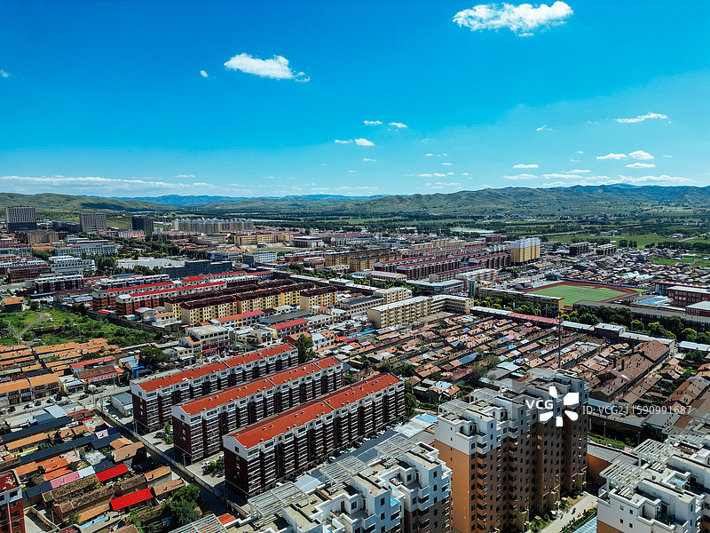 卓资县 卓资山 南窑子 龙胜路 航拍 地标图片素材