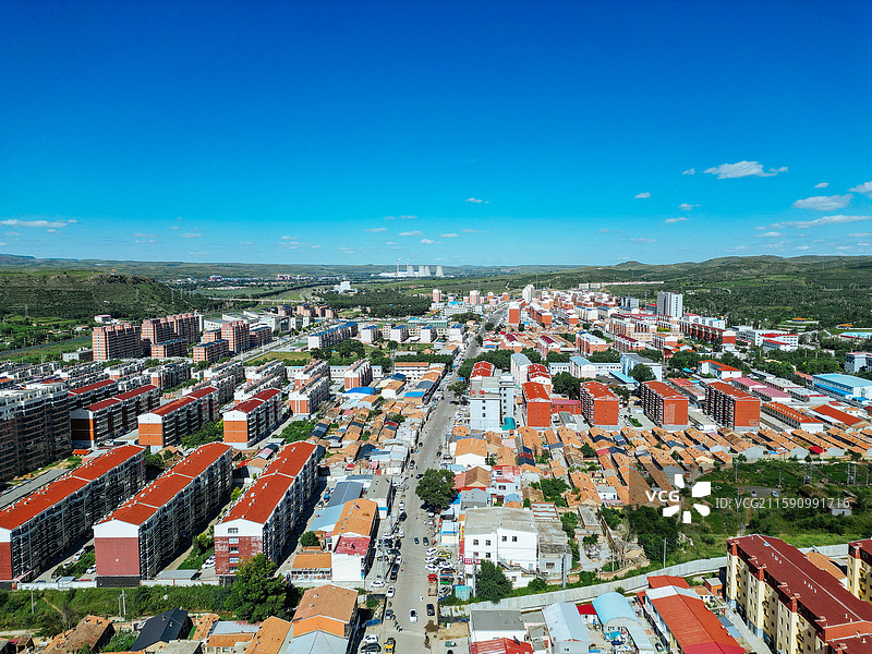 卓资县 卓资山 南窑子 龙胜路 航拍 地标图片素材