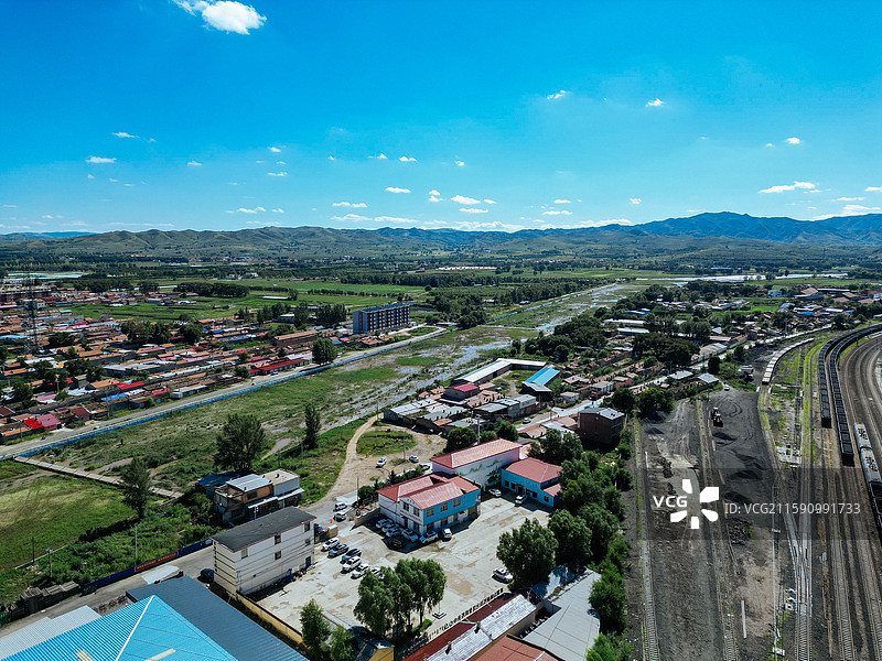 卓资县 卓资山 南窑子 龙胜路 航拍 地标图片素材