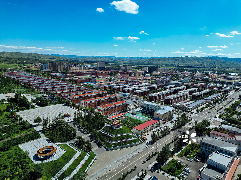 卓资县 卓资山 南窑子 龙胜路 航拍 地标图片素材