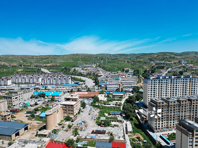 清水河县 贾家湾 清水河大桥 航拍 地标图片素材