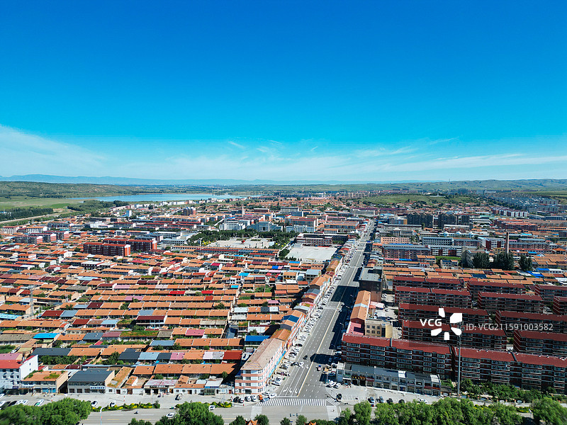 和林格尔县 南山 单树梁 新民街 航拍图片素材