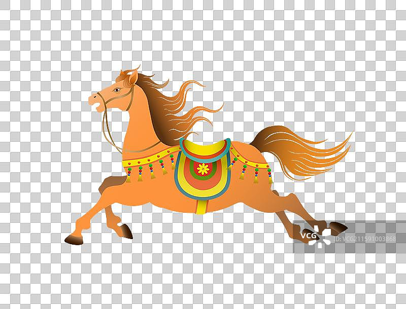 马年矢量免抠元素奔跑的马图片素材