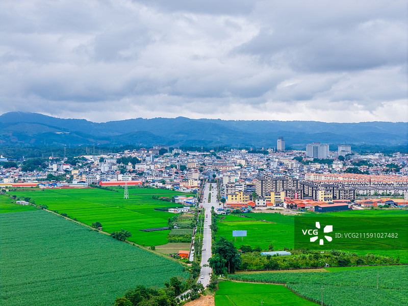 云南省德宏州陇川县城市风光图片素材