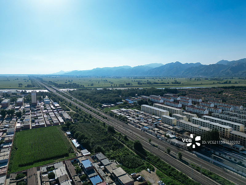 土默特右旗 沟门镇 萨拉齐 大雁滩 航拍图片素材