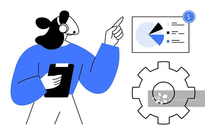 客户支持代表分析业务图片素材