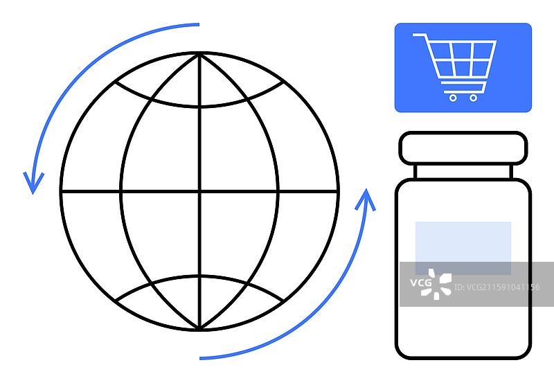 全球制药分销与电子商务图片素材