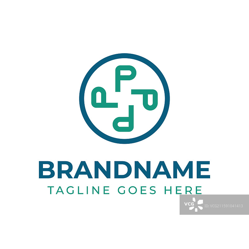 字母pppp医疗十字圈标志图片素材