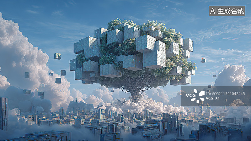 【AI数字艺术】科技背景图片素材