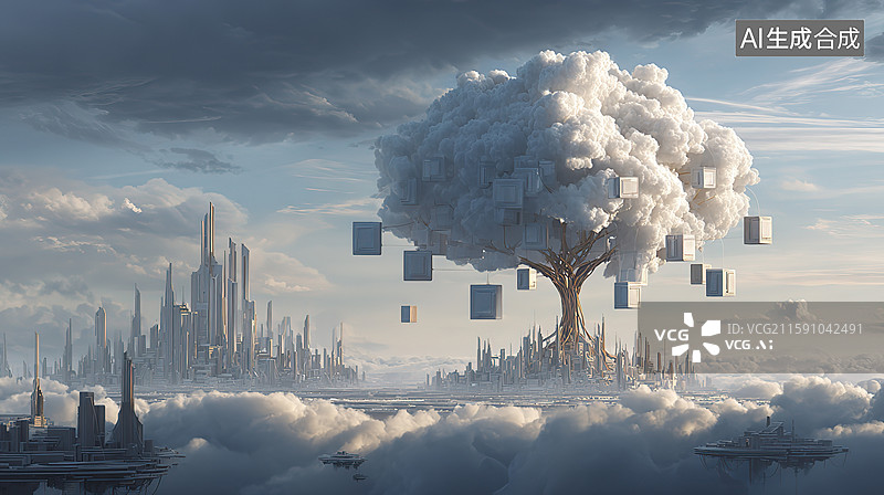 【AI数字艺术】科技背景图片素材