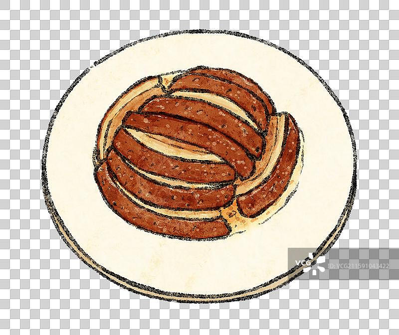 中山美食插画-沙溪扣肉图片素材