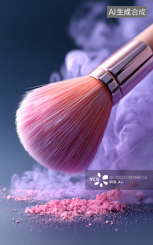 【AI数字艺术】一支沾满粉底的化妆笔图片素材