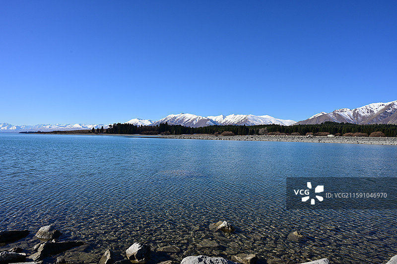 新西兰蒂卡波Lake Tekapo Lake McGregor图片素材
