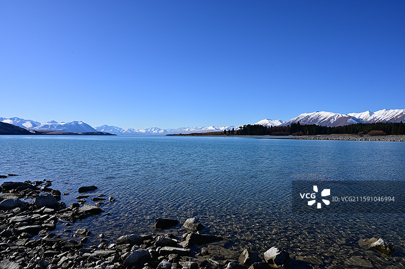 新西兰蒂卡波Lake Tekapo Lake McGregor图片素材