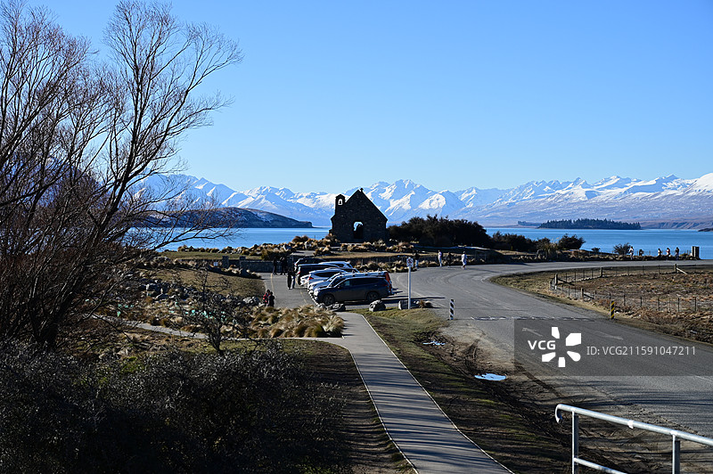 新西兰蒂卡波Lake Tekapo Lake McGregor图片素材