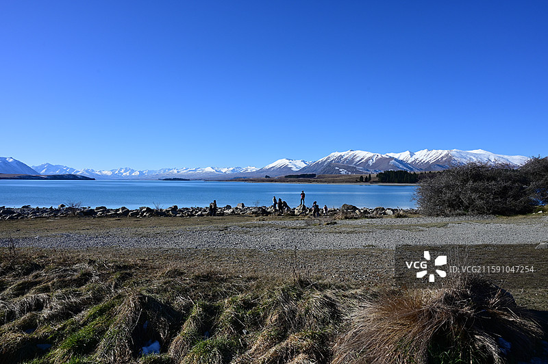 新西兰蒂卡波Lake Tekapo Lake McGregor图片素材