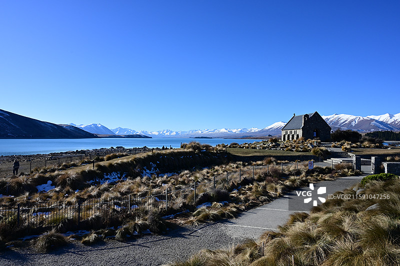 新西兰蒂卡波Lake Tekapo Lake McGregor图片素材