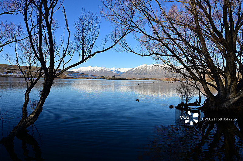 新西兰蒂卡波Lake Tekapo Lake McGregor图片素材