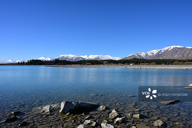 新西兰蒂卡波Lake Tekapo Lake McGregor图片素材