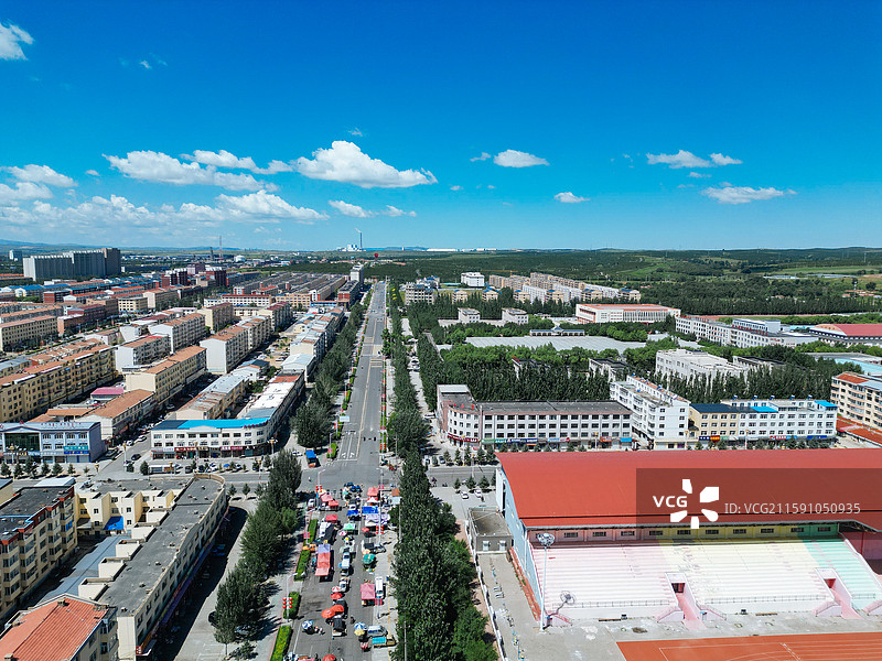 兴和县 黄花梁 迎宾公园 航拍 地标图片素材