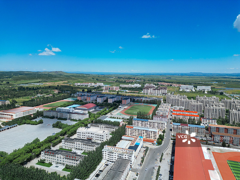 兴和县 黄花梁 迎宾公园 航拍 地标图片素材