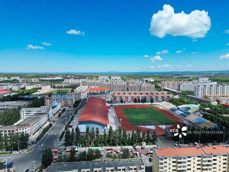 兴和县 黄花梁 迎宾公园 航拍 地标图片素材