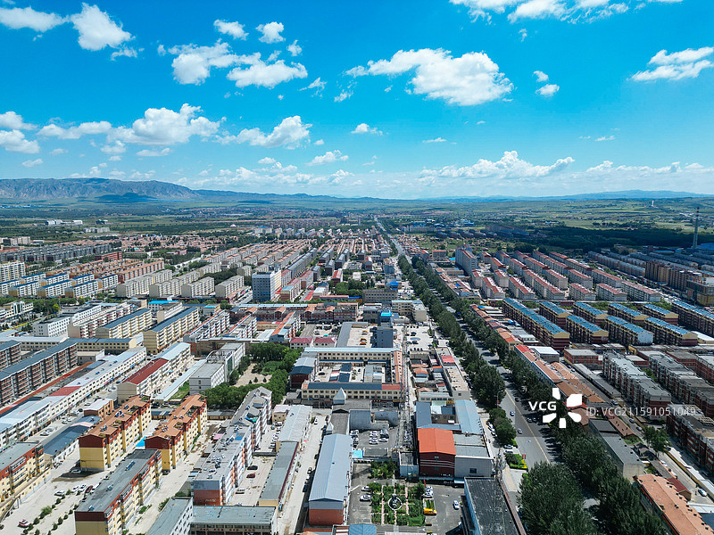 兴和县 黄花梁 迎宾公园 航拍 地标图片素材