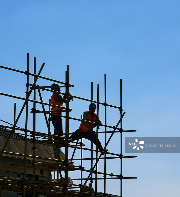 脚手架上的芭蕾图片素材