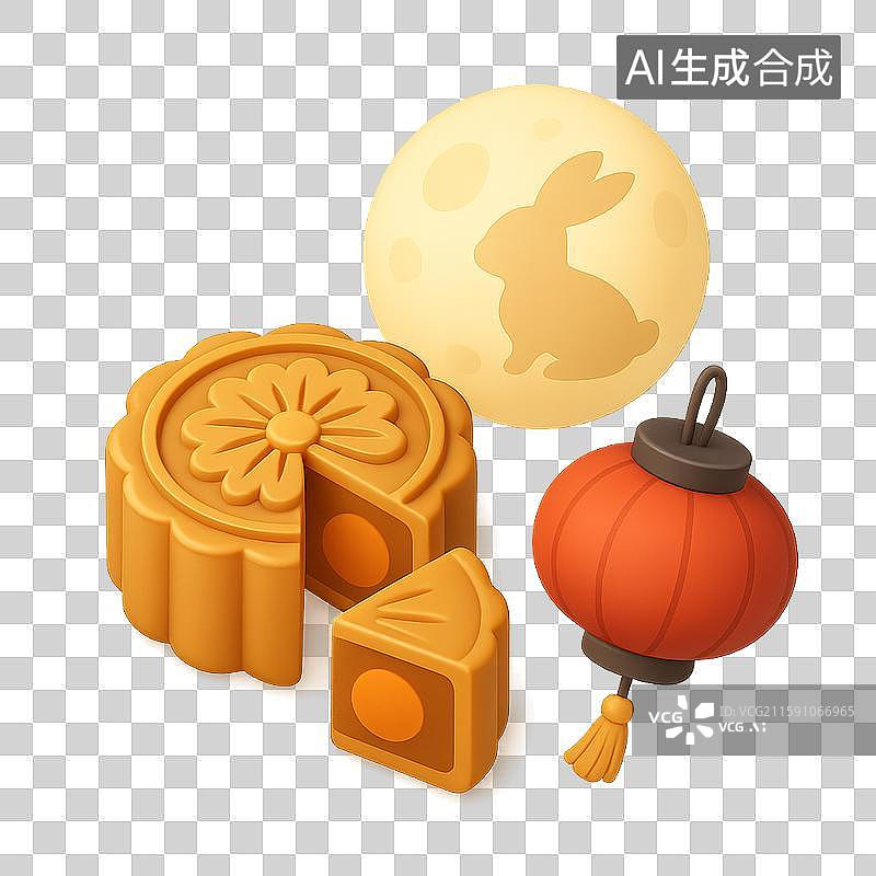 【AI数字艺术】中秋节月亮月饼图片素材