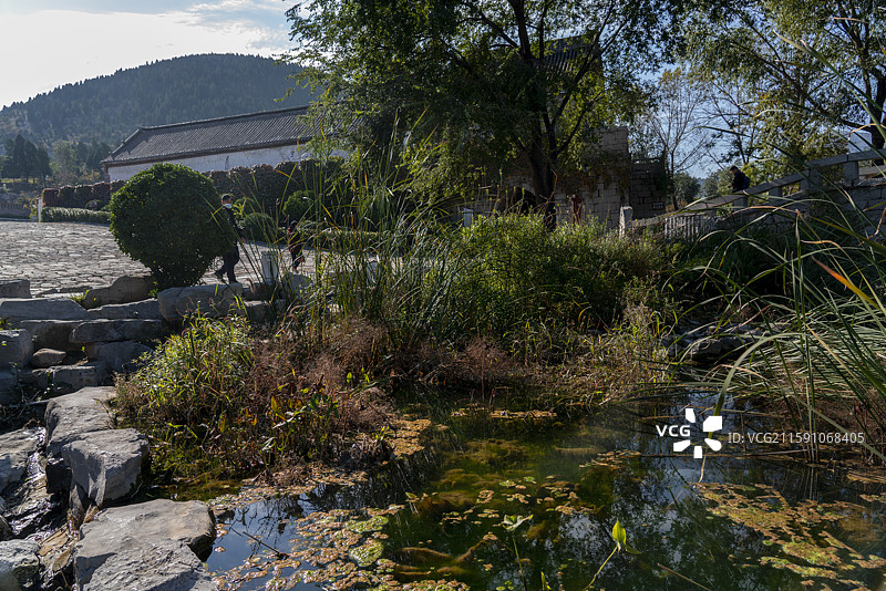 章丘古村朱家峪图片素材