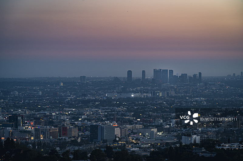 美国洛杉矶夜景（全景）图片素材