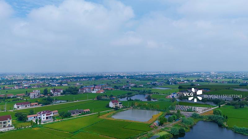 江苏省如东县乡村航拍图片素材