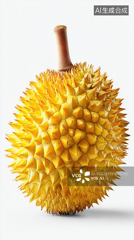 【AI数字艺术】新鲜金黄色榴莲果实图片素材