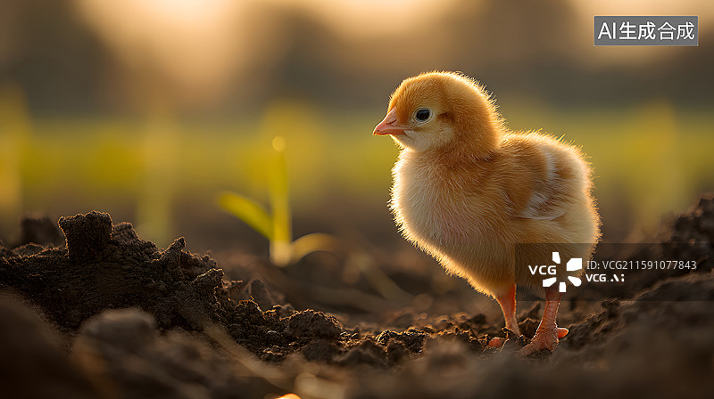 【AI数字艺术】小鸡的特写镜头图片素材
