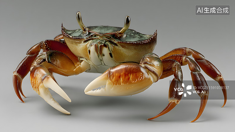 【AI数字艺术】螃蟹的特写镜头图片素材
