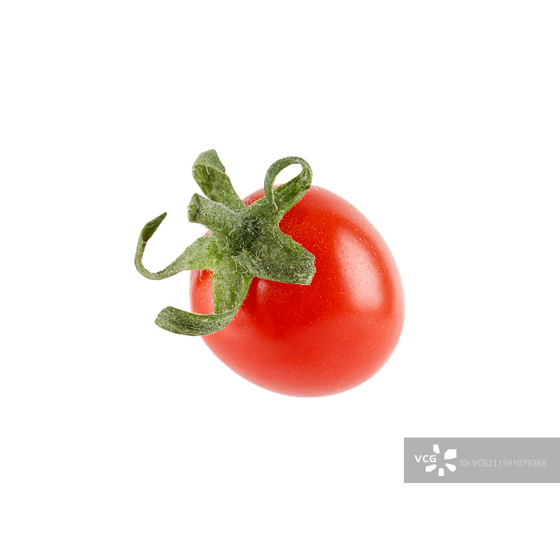 新鲜的玲珑番茄孤立在白色背景上图片素材