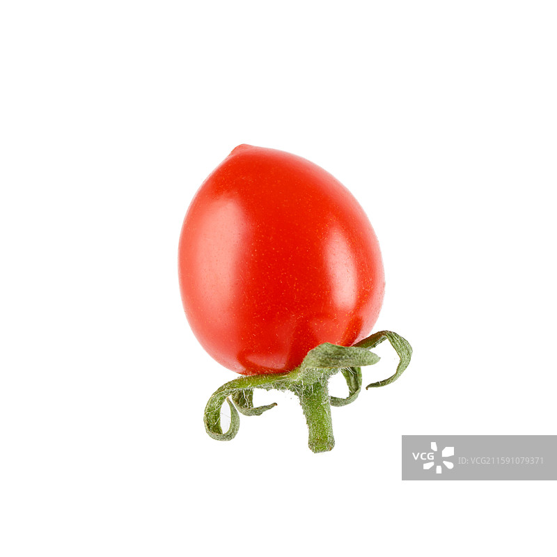 新鲜的玲珑番茄孤立在白色背景上图片素材
