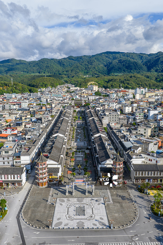 云南省德宏州梁河县城市风光图片素材