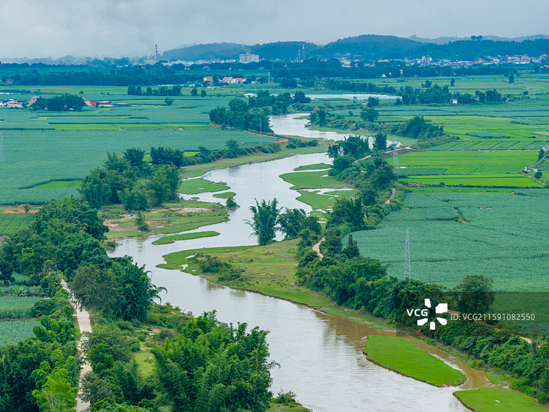 云南省德宏州陇川县南宛河风光图片素材