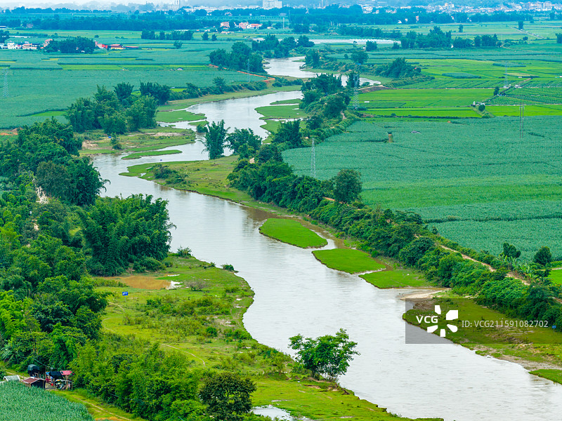 云南省德宏州陇川县南宛河风光图片素材