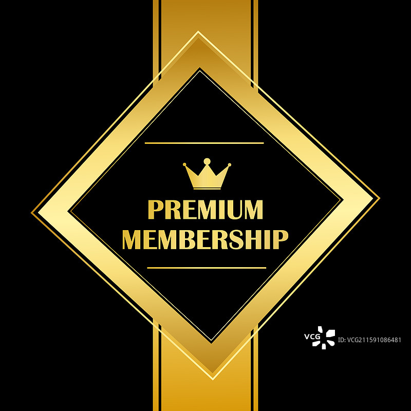 高级会员金色徽章金标签图片素材