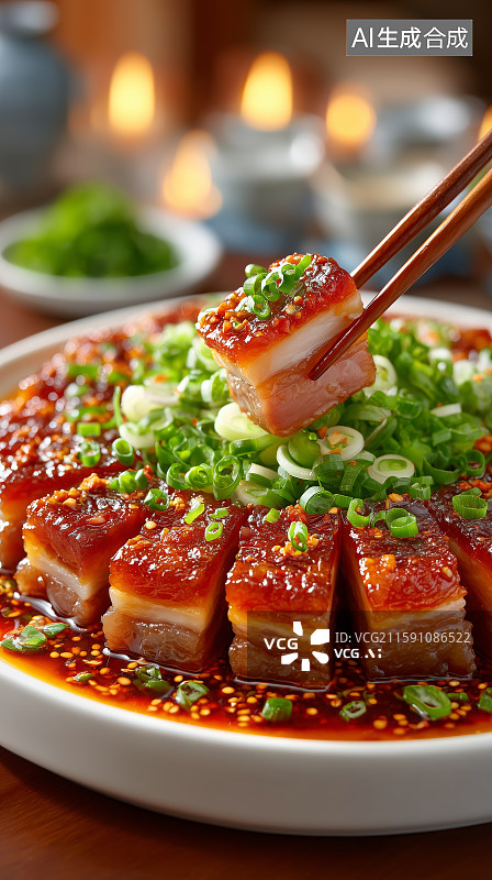 【AI数字艺术】新鲜食材与肉片摆盘图片素材