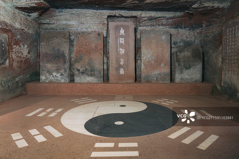 乐山大佛景区注易洞图片素材