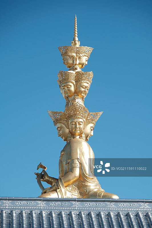 四川峨眉山，十方普贤菩萨图片素材