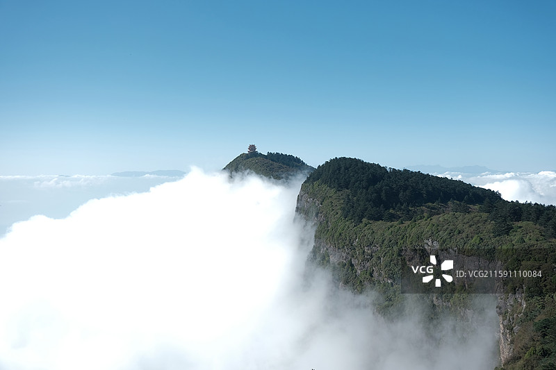 四川峨眉山，云上万佛顶图片素材