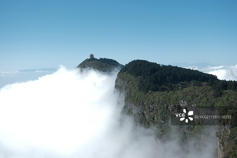 四川峨眉山，云上万佛顶图片素材