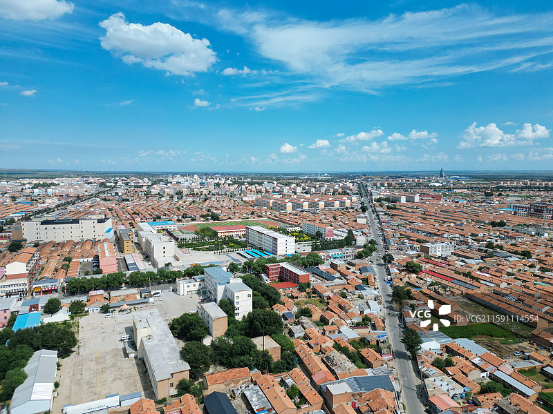 商都县 七台镇 南湖 东大井 航拍图片素材