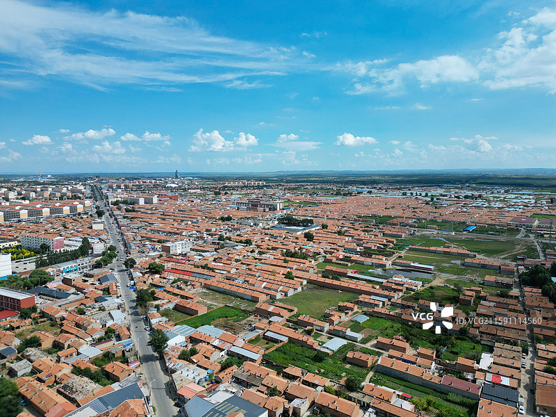 商都县 七台镇 南湖 东大井 航拍图片素材